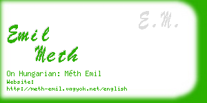 emil meth business card
